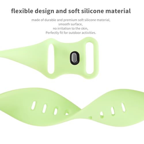 Image of Sport Bands Compatible with Apple Watch Band 38mm /40mm /41mm /42mm /44mm /45mm /49mm Women Men,Soft Silicone Strap Compatible with iWatch Ultra2 /Ultra Series10 /9 /8 /7 /6 /5 /4 /3 /2 /1 /SE Pistachio Green