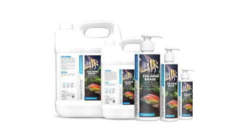 Image of AquaNature Chlorine Erase + Water Conditioner Concentrated Chlorine Remover +Vitamin B&C for Freshwater Aquarium (500ml)