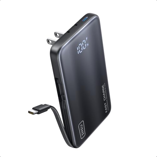 INIU Portable Charger, Ultra Slim & Small 45W Fast Charging Power Bank, 10000mAh GaN Battery Pack...