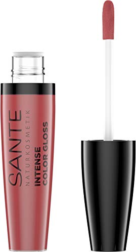 Sante Naturkosmetik Intense Color Gloss 04 Alluring Coral, Lipgloss-Effekt, Intensive Farbpigmentierung, Mit Bio-Sheabutter, Feuchtigkeitsspendend, 9ml