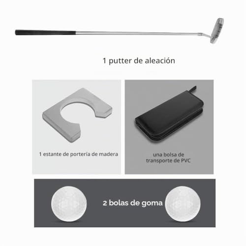 Miniatura 6 de Okby Juego Palos Golf - Putting Cup De Putter Entrenamiento Práctica Para Interiores Con Bolas Y Bolsa