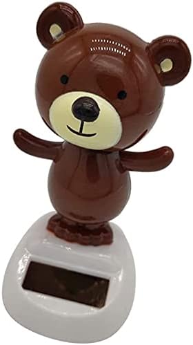 Joylern Solar Bear Bobble Shaking Head Dancing Toy Cat Figurine Statue Car Dash Board Ornaments for Car Vehicle Decoration - Image 3