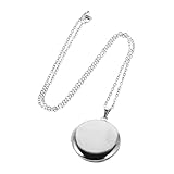Warmhm Collana Medaglione in Acciaio Inossidabile 27mm Circolare Da 3 Pezzi Portafoto, Cio...