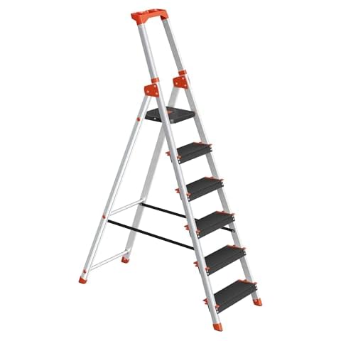 SONGMICS Échelle 6 Marches Aluminium Cover