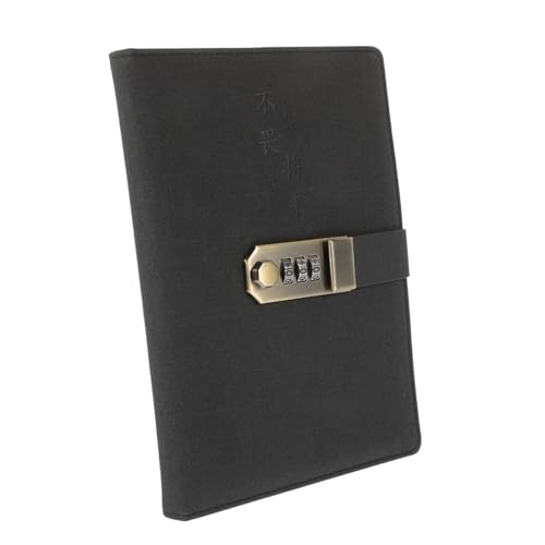 LALAFINA Conjunto de libro de contraseñas cuaderno decorativo Cuaderno pequeño travelers notebook cuadernos cuaderno a5 computadora portátil libreta de oficina bloc de notas con candado