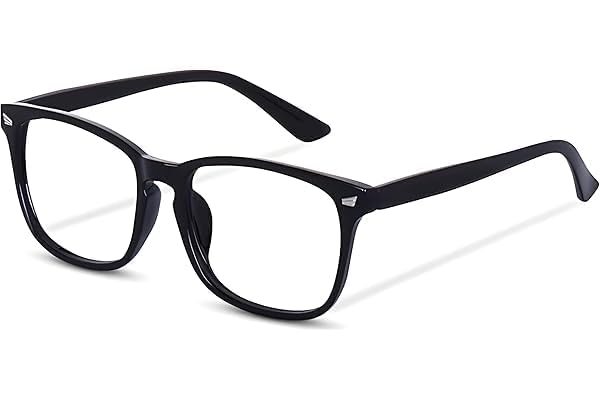 Image of Blue Light Blocking Glasses Gaming Filter Transparent Square Eyeglasses for Eye Protection Men Women, Computer /Tablet /Laptop /Mobile /TV, Anti-blue & Anti eyestrain (Clear White)