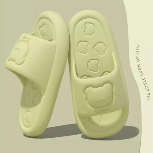 Cloud Slippers for Women Bear Indoor Couple Thick Sole Comfy Non-Slip House Shoes Cute Cartoon Outside Flat Slippers2