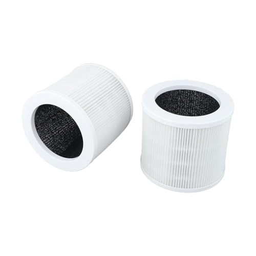 Lawnoval Filtre à air de rechange pour VEWIOR HQSC-50, KOIOS HQKJ-50, AMEIFU AP01W, 3 étapes H13 True avec carbone, taille 13,3 x 13,3 x 11,8 cm