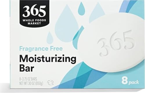 365 by Whole Foods Market, Fragrance Free Bar Soap, 30 Ounce, 8 Count