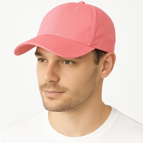 Image of Unisex Adjustable Baseball Cap Pack of 2 - Solid Color, Breathable, Stylish Cotton Caps for Men & Women - Outdoor Sports, Travel, Casual Wear
