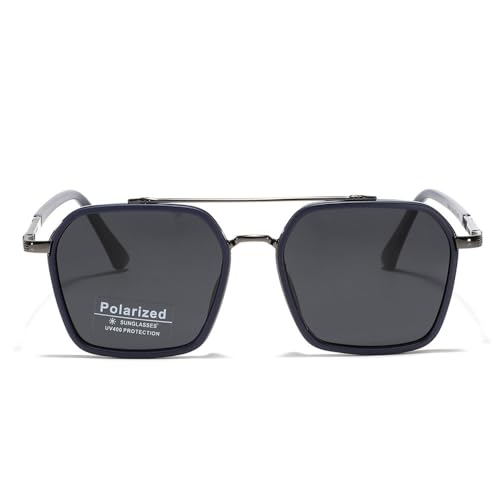 Square Men Sunglasses Polarized Women Driving Glasses Twin Beams Frame4