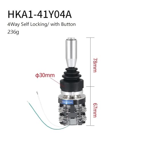 Joystick industriel 4 voies auto-bloquant avec bouton 30mm