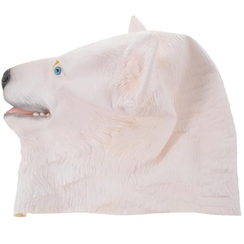 Masque de chien en latex blanc confortable pour adulte sans étouffer