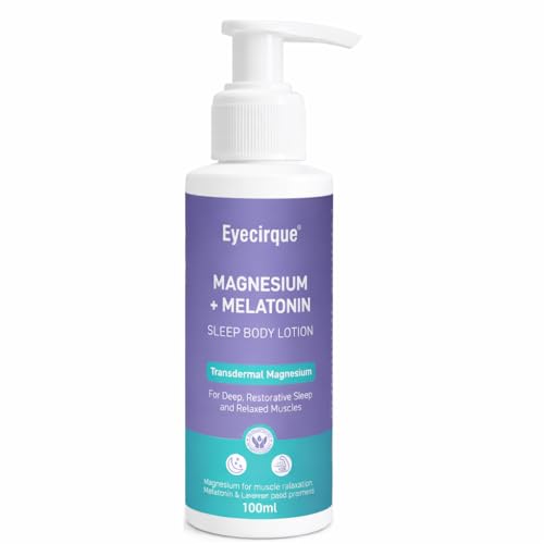 Image of Eyecirque Magnesium Body Lotion with Melatonin & Lavender for Sleep, Muscle Pain & Leg Cramps | Fast Absorption for Feet, Legs & Night Recovery | Relaxation & Pain Relief Body Lotion 100ml