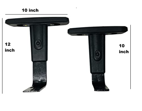 Image of GOYALSON Handle Office Chair revolving Visitor Chair Durable Handle Set nut Bolts & Key fit to Every Chair (Black, Adjustable Handle with Rectangular Pad)