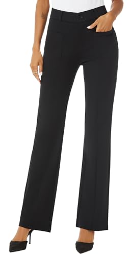 Women's High Waist Stretchy Bootcut Dress Work Slacks Pants with Pockets