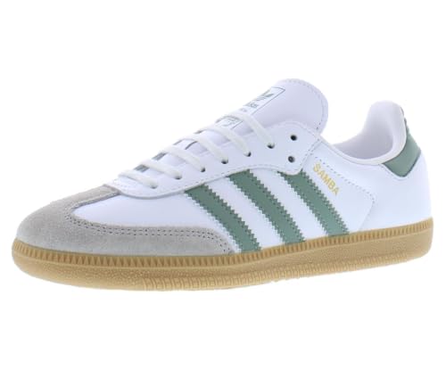 Image of adidas Samba GS Boys Shoes Size 7, Color: Mint Green /White /Gum