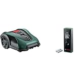 Bosch Rasenmäher Indego S+ 350 (einschließlich kostenloser App, 19 cm Schnittbreite, für Rasenflächen bis 350 m²) + Laser Entfernungsmesser Zamo (3. Generation, Messbereich: 0,15 – 20,00 m, Karton)