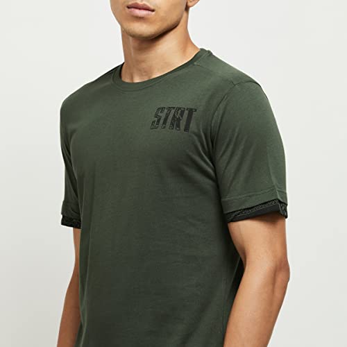 Image of Max Men's Printed Crew Neck Ultra Slim Fit T-Shirt