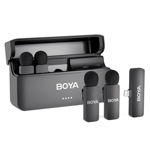 Amazon | BOYA BY-V4D ミニワイヤレスラベリアマイクロホン、iPhone11