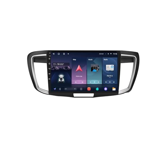 Android 13 2 DIN Pantalla Táctil Radio de 9' para Honda Accord 9 2013-2016 Radio Coche con Navegación GPS Bluetooth Radio FM Cámara Trasera Multimedia Pantalla para Coche(A5 4+64G)