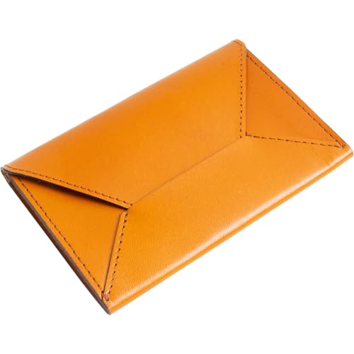 [Dom Teporna] 名刺入れ カードケース 薄型 すべて本革 薄い 封筒型 名刺 ケース イタリアンレザー 牛革 就職祝い 入学祝い ギフト メンズ レディース ブラウン