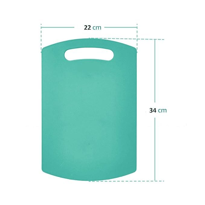 Image of Multipurpose Plastic Chopping Board with Free Knife | 6mm Thick Heavy Duty Cutting Board | BPA Free Non-Slip Kitchen Board for Vegetable, Fruit & Meat | Easy Grip Handle Kitchen Cutter Board