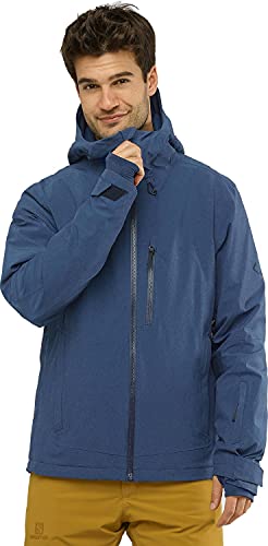 Salomon Men's Untracked Jacket, Dark Denim/Heather, Small