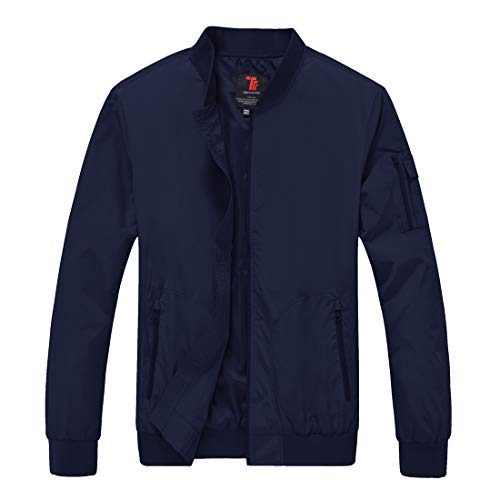 donhobo Men's Spring Autumn Casual Jackets,Lightweight Bomber Jacket Outdoor Sports Thin Baseball Coats with Zipper Pockets - Image 4