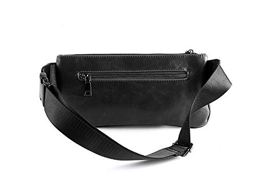 OtherMultifunction leather chest pack men leisure lumbar pack Shoulder Bag outdoor package PB120 black