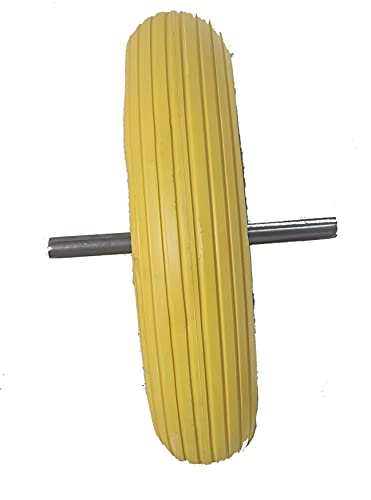 Rueda Maciza para Carretilla Obra y Jardín con Llanta Metálica Antipinchazos Impimchable Jardineria Uso Profesional y Doméstico