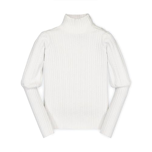 Image of Hope & Henry Girls' Cable Knit Raglan Turtleneck Sweater