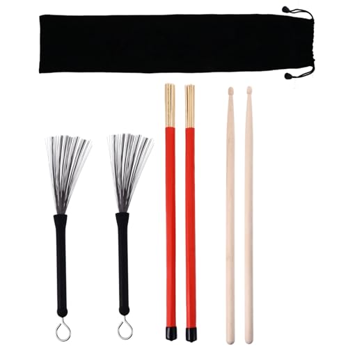 Set de baquetas con cepillo para percusión miniatura 1