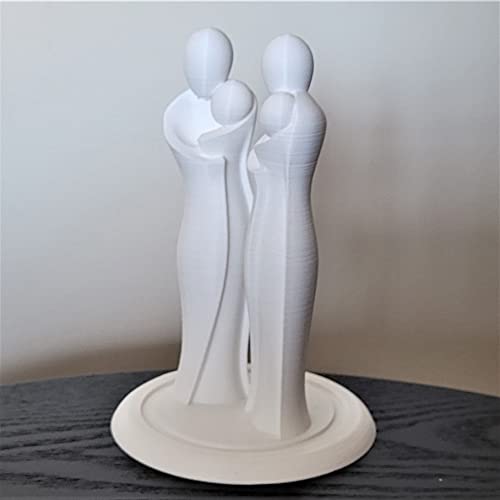Estatua Familiar Dos Madres con Dos Niños Escultura Elegante miniatura 2