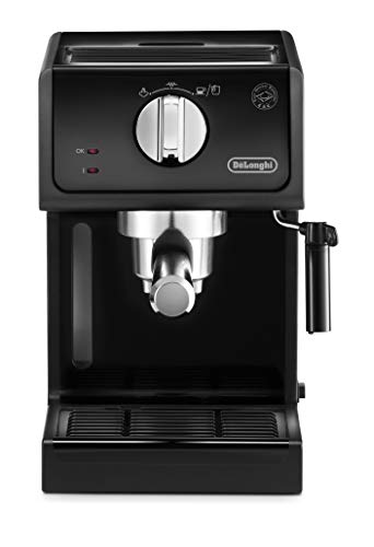 De'Longhi ECP 31.21 – Espresso Siebträgermaschine, Espressomaschine mit AluminiumFinish, inkl. manueller Milchschaumdüse, mit Heißwasserfunktion, für ESE Pads geeignet, 1,1 l Wassertank, schwarz – Bild 3