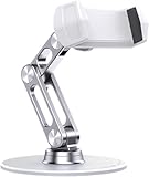 Figskey Qoo Support de téléphone de bureau entièrement réglable et pliable compatible avec Phone 14, 13, 12 Pro Xs Max Xr X 8, tous les téléphones, noir, gris foncé, gris clair (argent)