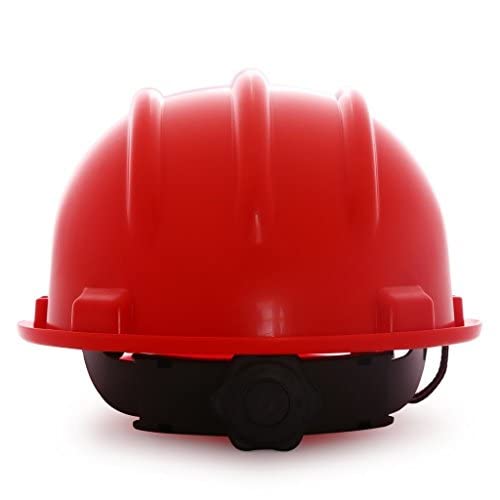 Image of KARAM ISI Certified Plastic Cradle & Rachet Type Adjustment |Safety Helmet for Industrial|Safety Helmet for Men Industrial (PN521)(RED)(Pack of 3)