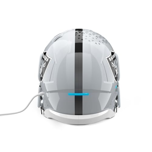Image of NFL Echo Dot Bundle: Includes Echo Dot | Glacier White and Limited-Edition NFL Helmet Stand | Las Vegas Raiders