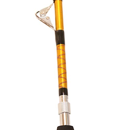 Canne à pêche 2 pièces en Eau salée pour pêche à la traîne Trolling,Fishing Rods avec Roller Guides (Brown A/80-120lbs,180cm)