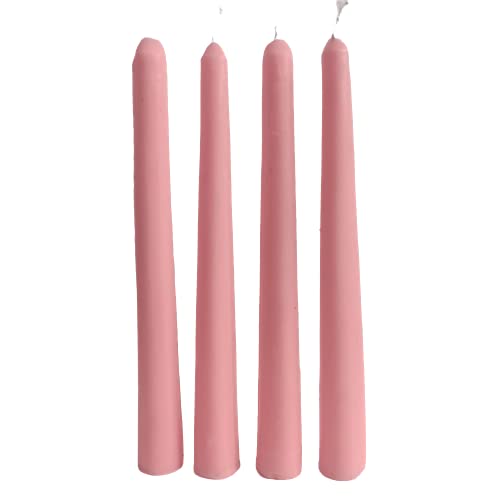 Navrang Aroma Pack of 4 Taper Votive Candles | Highly Scented Candles | Candles for Home, Office | Long Burning Candle | Household Candles | Decoration Candle (Peach Color)