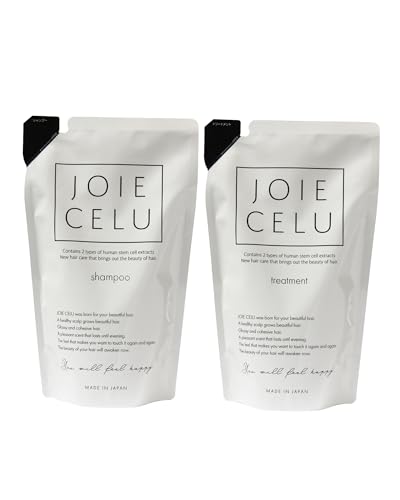 [2022年 LDK A評価] JOIE CELU ヒト幹細胞 シャンプー トリートメント セット 詰め替え 日本製 エイジングケア クレンジング ジョワセル 詰替 各400ml ノンシリコンシャンプー 美容室専売品 クオリティ