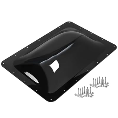 XMK RV Skylight Replacement,18"x26" Outer Dome Skylight Fits 14"x22" Openings,Camper RV Skylight Cover for Shower Roof Dome Trailer Fifth Wheel Food Truck Motorhome, Impact Resistant, Black