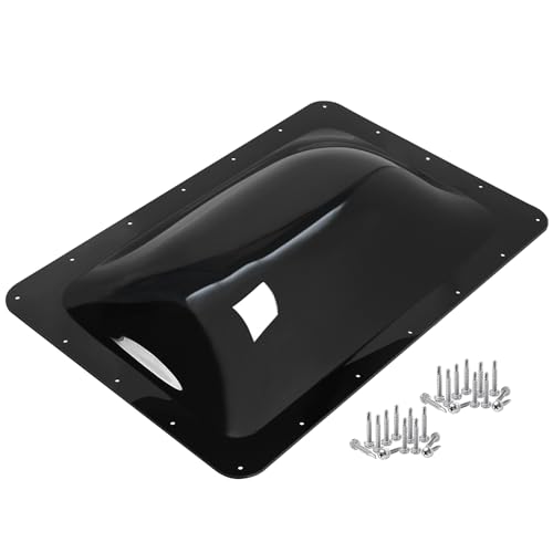 XMK RV Skylight Replacement 18x26 Outer Dome Skylight Fits 14x22 Openings Camper RV Skylight Cover for Shower Roof Dome Trailer Fifth Wheel Food Truck Motorhome Impact Resistant Black