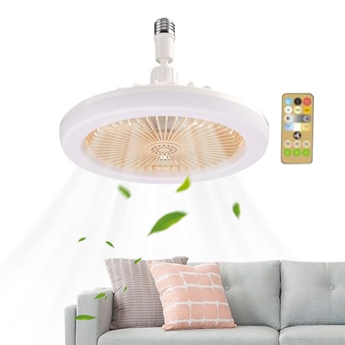 Genérico Ventilador de Techo con Luz - Ventilador De Techo Para Cocina Con Temporizador - Control Remoto Con 3 Velocidades Ajustables Para Dormitorio Sala Cocina Comedor