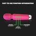KINGWAND Handheld Personal Mini Massager – Waterproof, USB Rechargeable, 10 Vibration - Perfect on Back Legs Hand Pains and Sports Recovery(Light Pink)