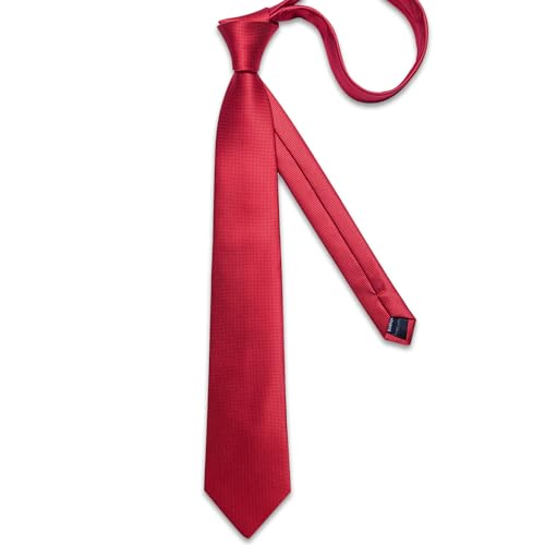 Image of DiBanGu Extra Long Tie for Men 63 inch XL Silk Necktie Set | Pocket Square and Cufflinks, Big and Tall, Jacquard Woven, Gift Box, Paisley /Plaid /Solid /Striped, for Weddinng Party Business