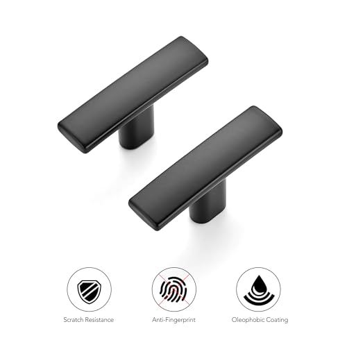 Image of Ravinte 30 Pack Cabinet Handles Matte Black Cabinet Pulls Kitchen Cabinet Handles,Curved Drawer Pulls in 1-3 /4 Inch Length with Single Hole Arch Kitchen Cabinet Hardware