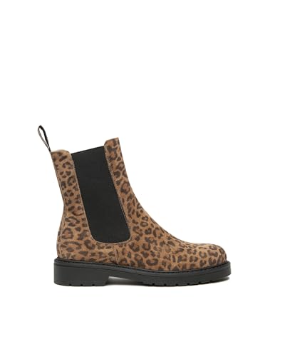 Nero Giardini I513941D Bottines Chelsea Femme en Cuir Velours - Marron 38 EU