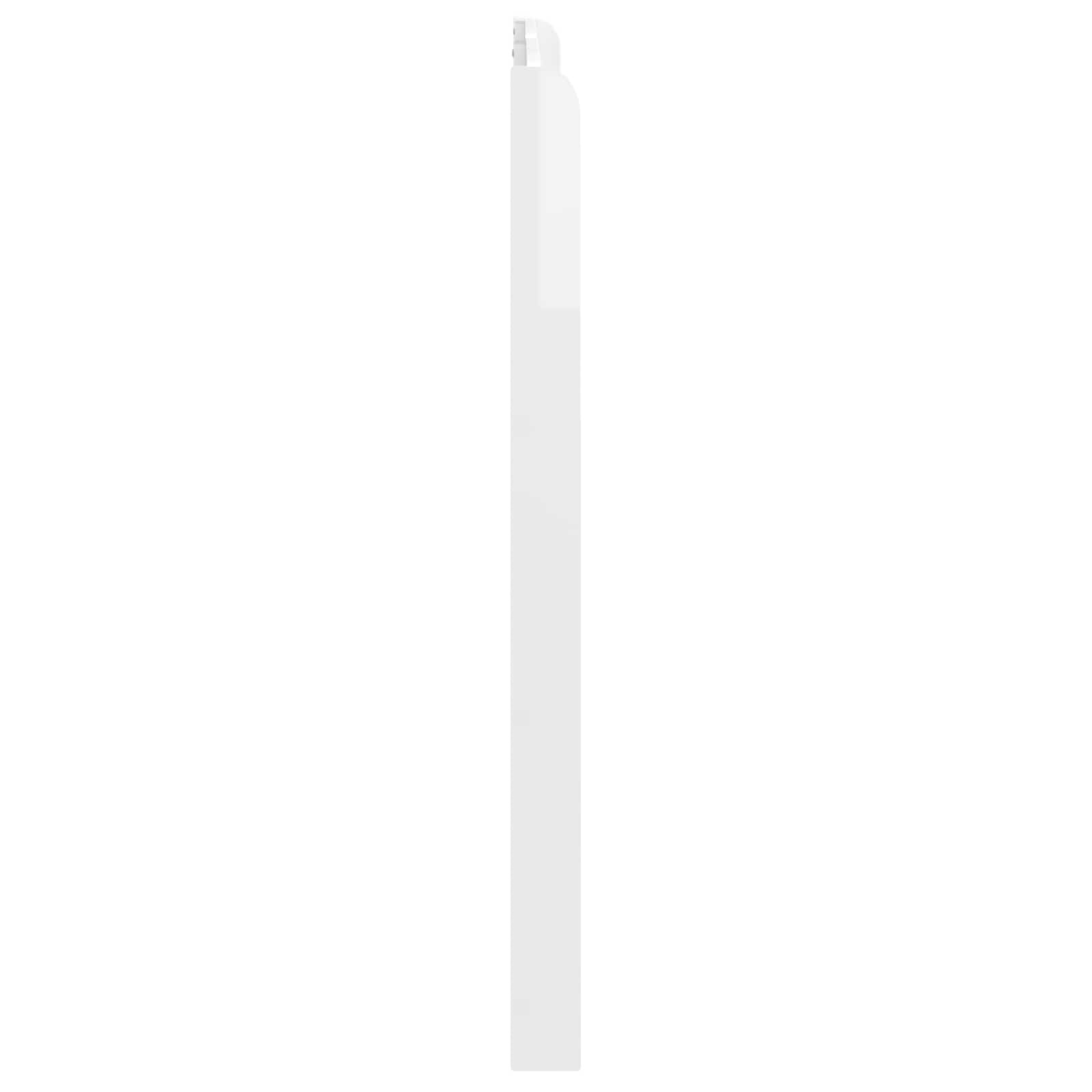 Tête de lit en bois blanc brillant - 186,5 x 100 cm - Pour lit double - Panneau de lit moderne avec lattes verticales - Pour chambre à coucher