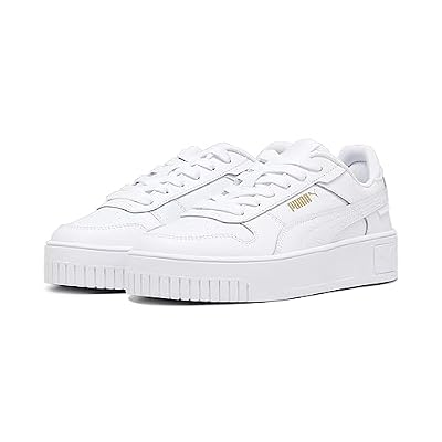 PUMA Baby Girl Carina Street Jr Scarpe da ginnastica, Puma White Puma White Puma Gold, 35.5 EU